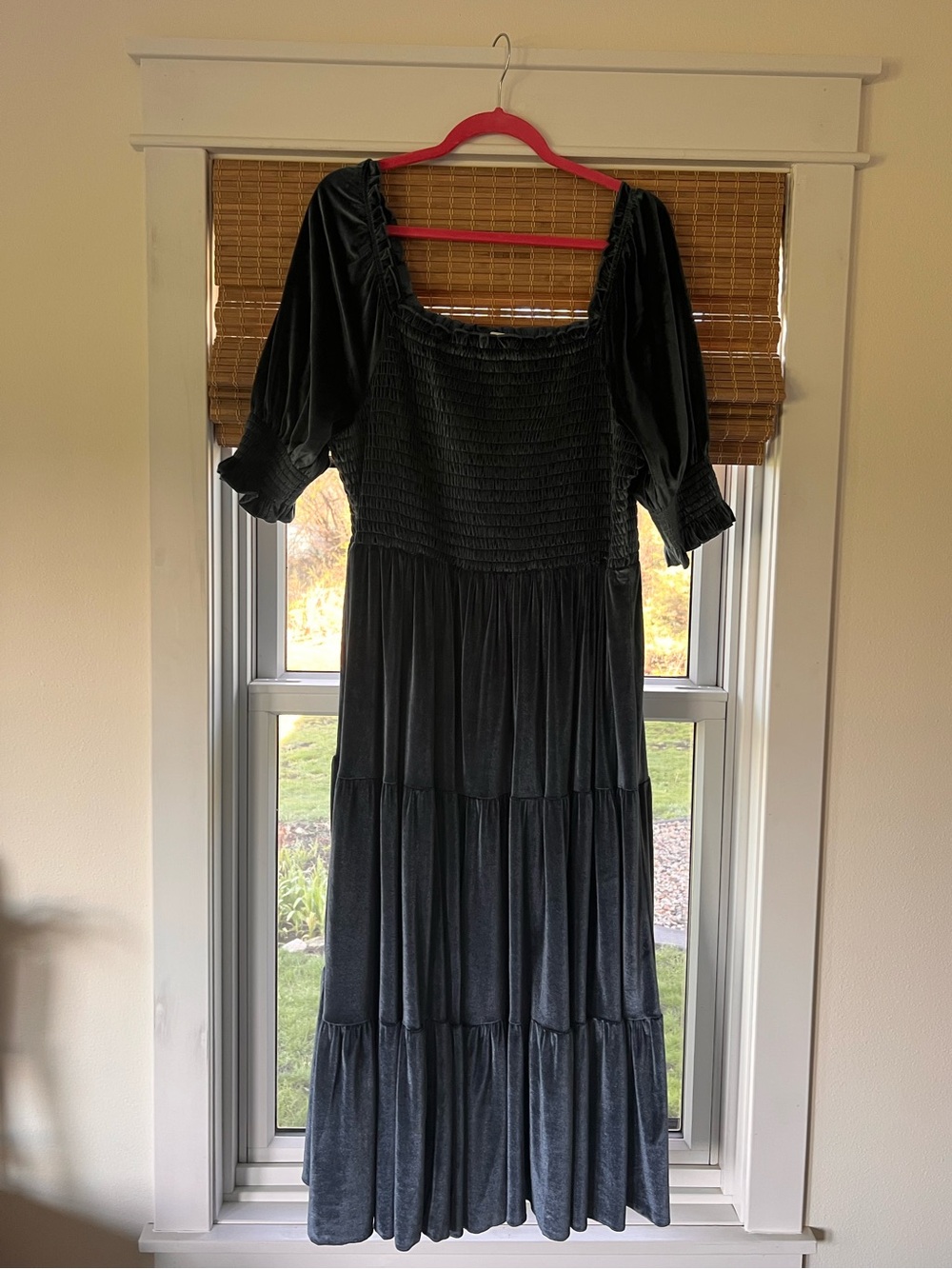 Baltic Born Dark Blue Velvet Maxi Dress